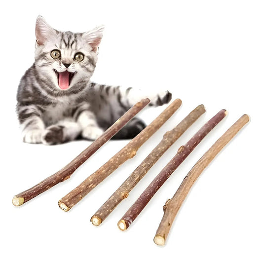 X5 Palitos Hierba Gatera Yerba Gatera Juguete Para Gatos Marrón