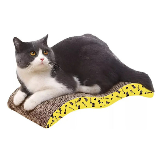 Rascador Para Gatos Carton Corrugado Rascador Con Catnip Onda Gato Gimnasio Marrón