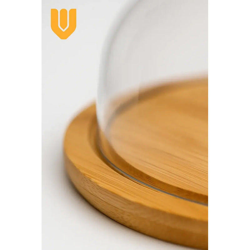 Base Torta Bambú Tapa Porta Cupcakes Soporte Transportador F Bambú