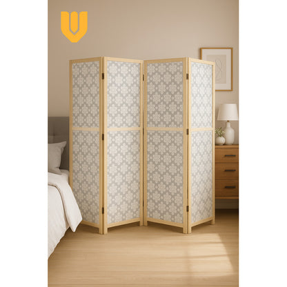 Biombo Separador Ambientes Ratan Moderno 4 Puertas 180 Cm