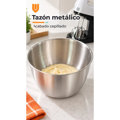 Batidora Electrica 7 Velocidades Base Tazon Pedestal Blanco Batidora Eléctrica Mano Base Tazón Mezcladora Repostería 350 W 7 Velocidades Batidores Ganchos Postres Cremas 50 Y 60 Hz