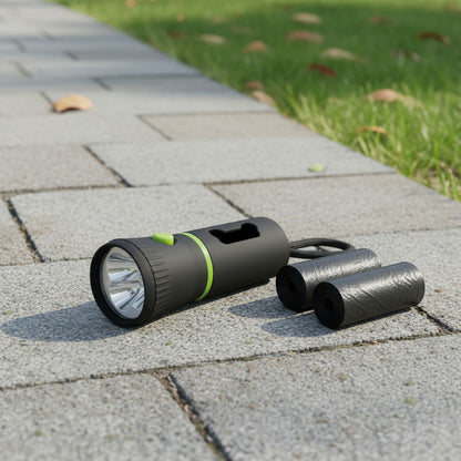 Dispensador Bolsas Mascotas Popo Caca Rollo Bolsas Luz Led