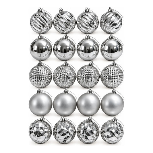 20 Esferas Navidad Adorno Bolas Decorativas 6cm Plateado Esferas Navideñas Bolas Navidad Bambalinas Doradas Adornos Arbol Decoracion Luces Decorar 20und 6cm Esferas Navideñas Doradas Pack 20 6cm 6cm