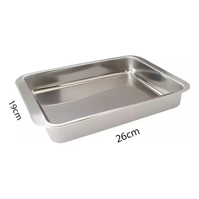 X4 Bandeja Para Horno Bandeja Acero Inoxidable 26x19cm Plateado