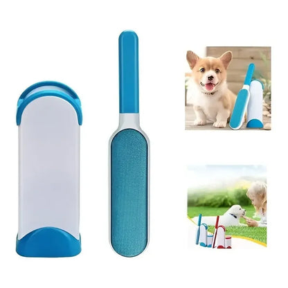 Removedor De Pelos Mascotas Cepillo Removedor Perros Y Gatos Blanco Con Azul