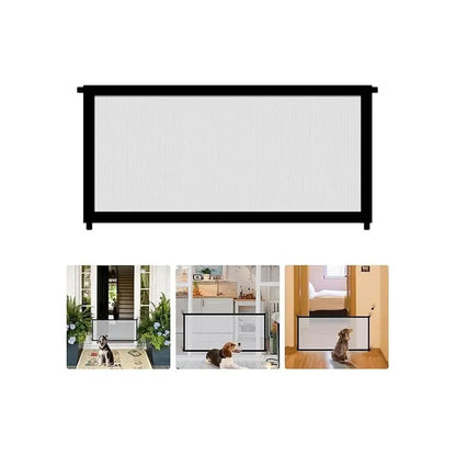 Pack X2 Puerta De Seguridad Plegable Magica Malla Mascotas  Negro
