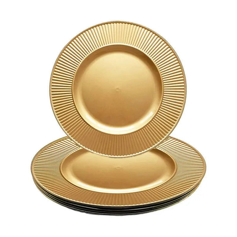 4 Plato Base Navideños Vajilla Navidad Juego De Platos 33cm
