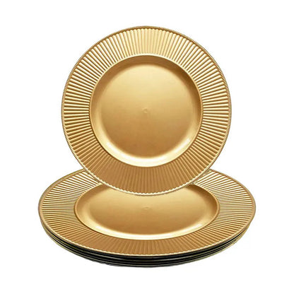 4 Plato Base Navideños Vajilla Navidad Juego De Platos 33cm