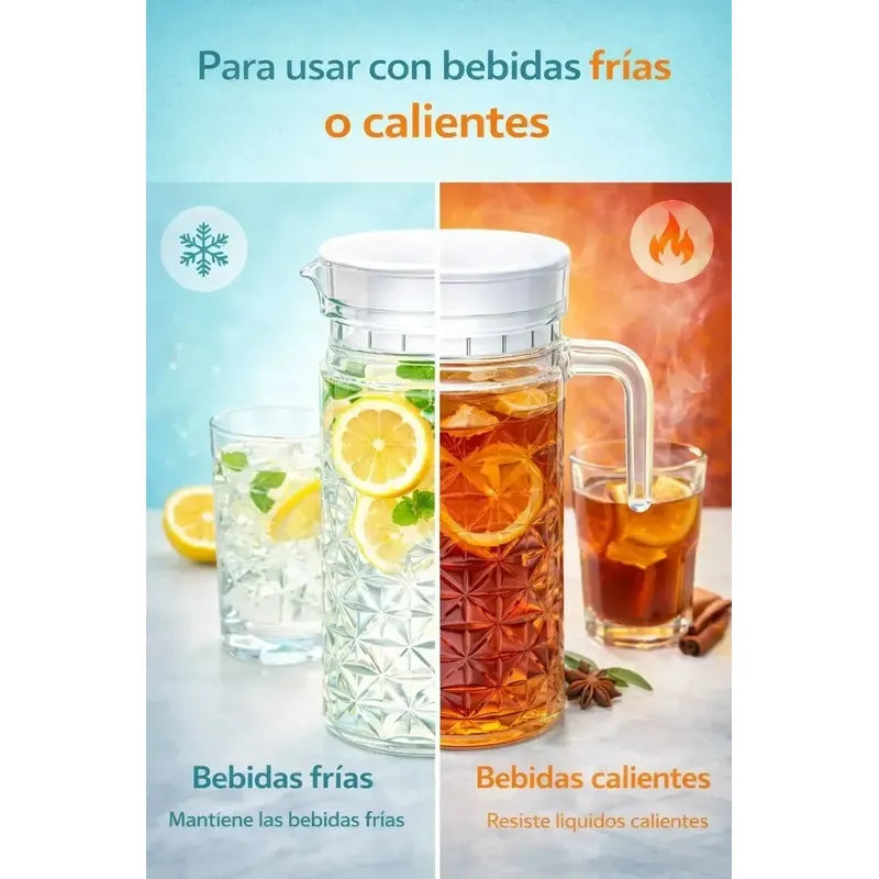 Servidor Refrescos Familiar Celebraciones Comedor Compartir Transparente Diamante Vidrio Cristal Claro Brillante Elegante Cocina Mesa Hogar Bebidas Agua Jugo Limonada Batidos