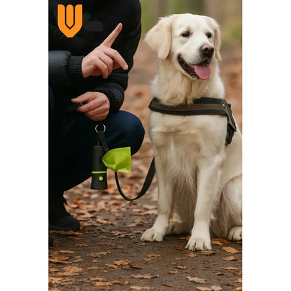 2 Dispensador Bolsas Mascotas Popo Caca Rollo Bolsas Luz Led Negro Dispensador Bolsas Mascota Linterna Led Porta Rollo Excremento Perro Gato Plastico 10 X 4 Cm Incluye Bolsas Premium