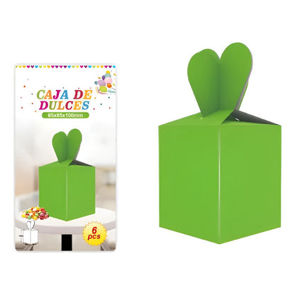 X6 Cajas De Regalo Para Dulces Cotillón Decoración Cumpleaño
