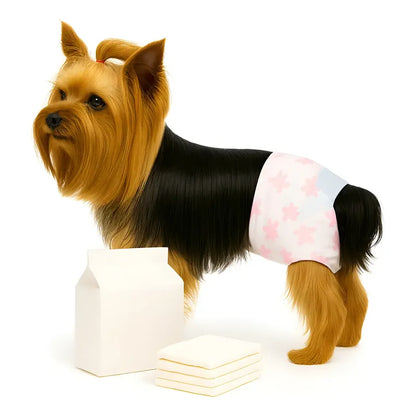 X10 Pañales Perro Gato Xs Incontinencia Macho Higiene Hembra Blanco Xs