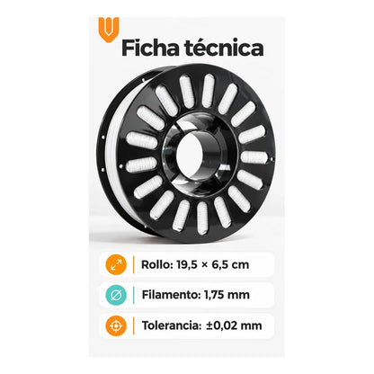 2 Filamento Impresora 3d Blanco Bobina Modelado Tridimension Blanco