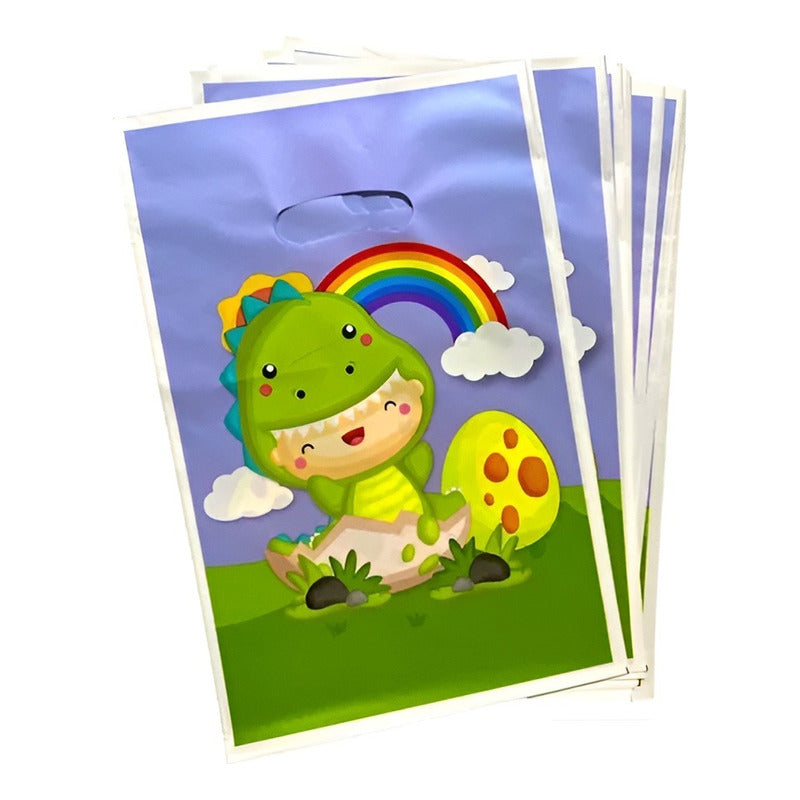 10 Bolsas Para Piñata Dinosaurio Bolsas Para Dulces Piñata