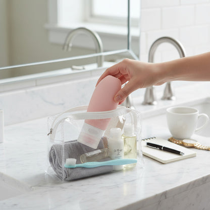 Pack 4 Botellas De Viaje De Silicona Dispensador Viaje 90ml