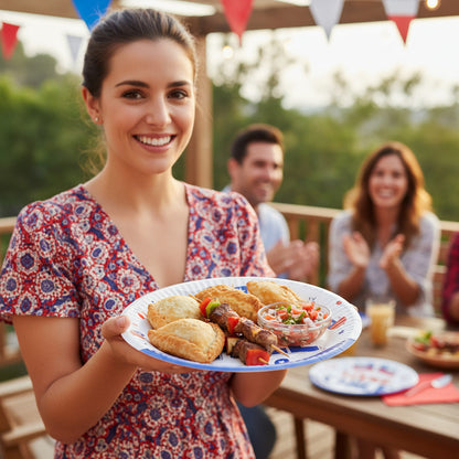 X20 Platos Fiestas Patrias Desechables Decoración Fiestas