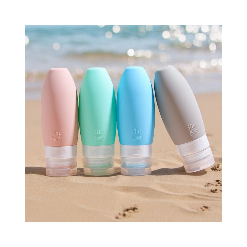 Set 4 Botellas De Viaje Botellas Viaje Porta Shampoo 60 Ml