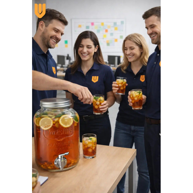 Dispensador Frasco Jugo Agua Bebidas Fiestas Vidrio Hogar 5l Dispensador Bebidas Vidrio 5l Frasco Jugo Agua Fiestas Hogar Canilla Servicio Mesa Transparente