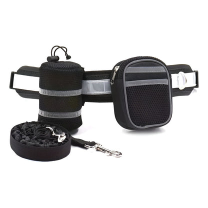 Set Collar De Perro Cinturon Bolso Para Paseo Mascotas