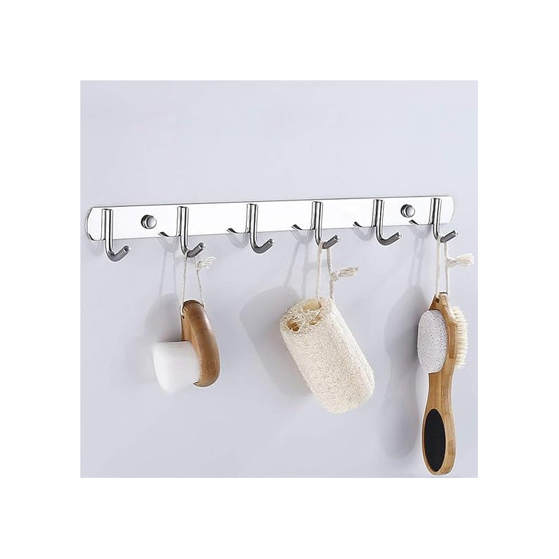 8 Colgador Perchero Aluminio De Pared Colgador Ropa Multiuso