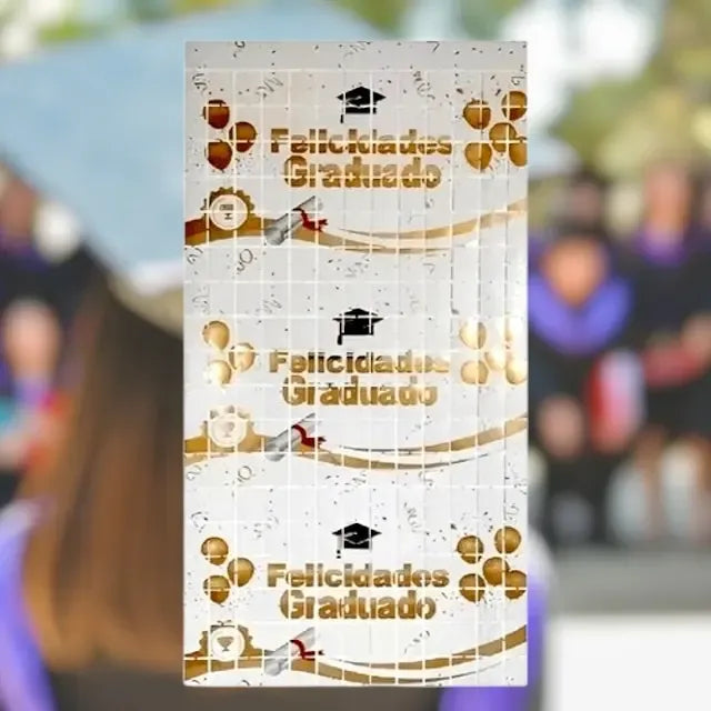 Cortina Metalizada Guirnalda Decoración Graduacion Decoracio