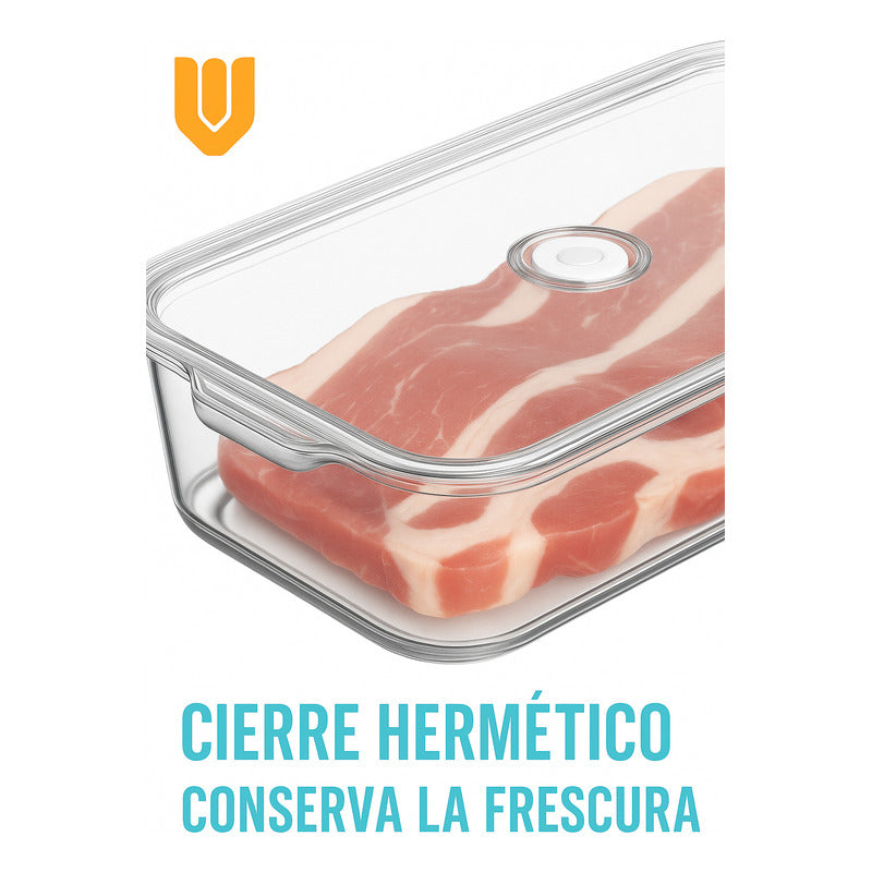 Organizador Acrílico Tapa Refrigerador Contenedor Alimentos Transparente