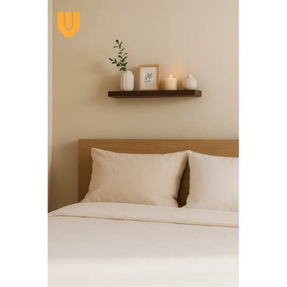 4 Repisa Flotante Dormitorio Baño Estantes Pared Mdf 40x15cm Marrón