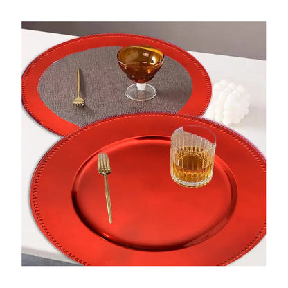4 Plato Base Navideños Vajilla Navidad Juego De Platos 33cm
