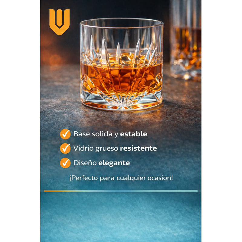 6 Vaso De Whisky Vintage Vasos Whisky Vaso De Vidrio 300 Ml Transparente