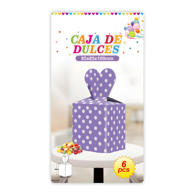 X6 Cajas De Regalo Para Dulces Cotillón Decoración Cumpleaño