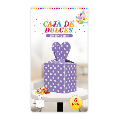 X6 Cajas De Regalo Para Dulces Cotillón Decoración Cumpleaño