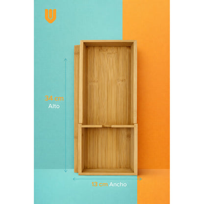 Porta Vasos Sofa Bambu Plegable Diseno Natural Funcional Bambú