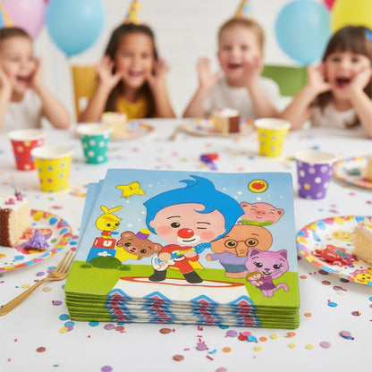 X60 Servilletas Plim Plim Decoracion Cumpleaños Plim Plim