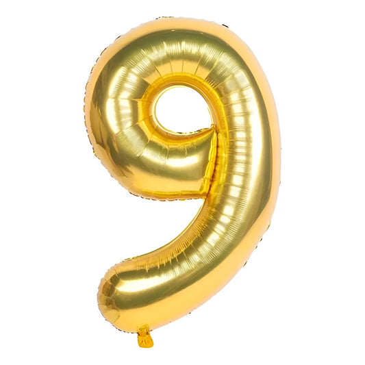 Numeros Cumpleaños Globos Para Cumpleaños Globos Metalicos 9 Dorado