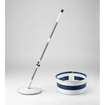 Mopa Vitrineon 360 Balde Plegable Microfibra Limpieza Hogar Blanco Azul Moderno Limpio Minimalista Elegante Hogar Cocina Baño Diseño Nordico Profesional Alta Calidad Resistente Dur