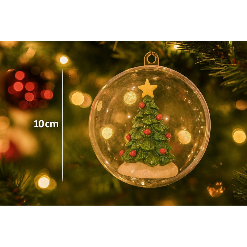 Vitrineon Cl Pack6 Esferas Acrílico Navidad 10cm Transparent