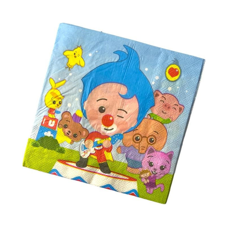 X80 Servilletas Plim Plim Decoracion Cumpleaños Plim Plim