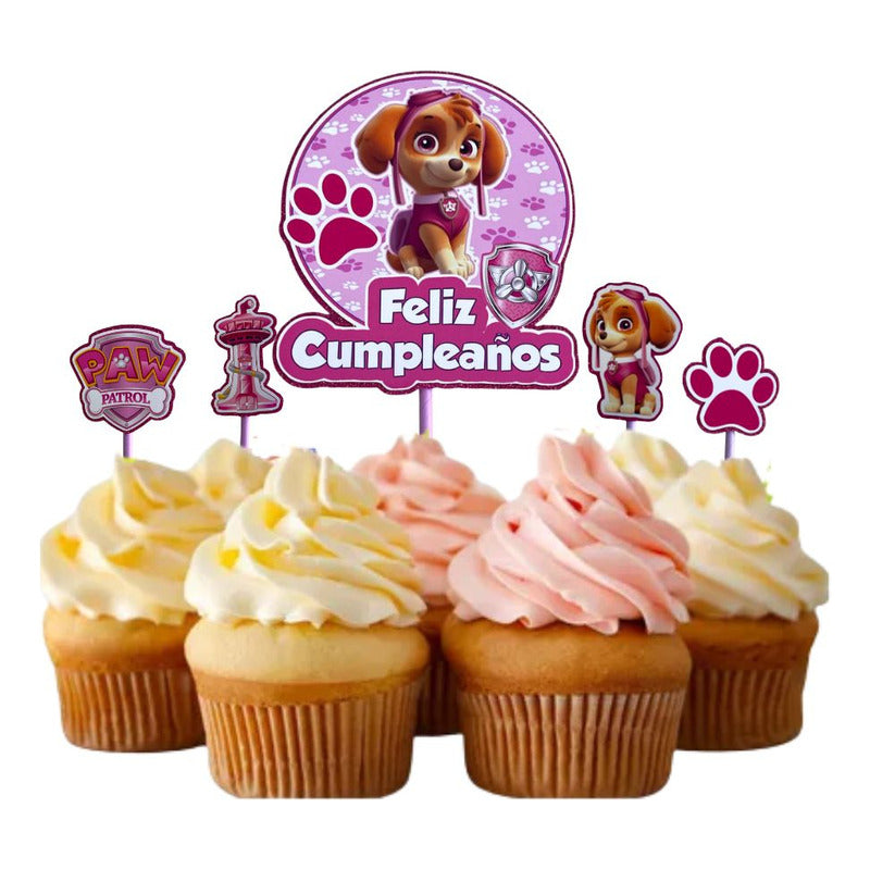 Topper Cumpleaños Torta Cotillon Cup Cake Fiestas Decoracion
