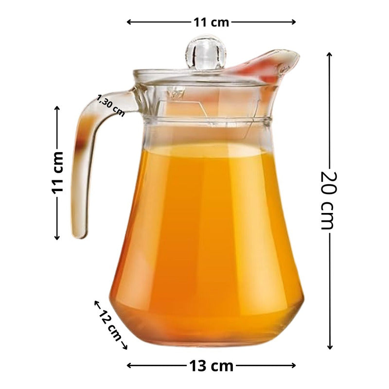 X4 Jarra De Vidrio De Agua Jugo Jarras Agua Transparente Transparente