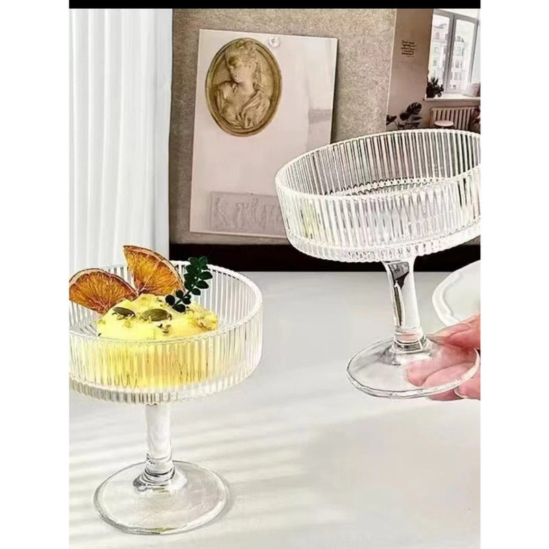 Set 2 Copas Helado Postres Copa De Vidrio Copas Postres