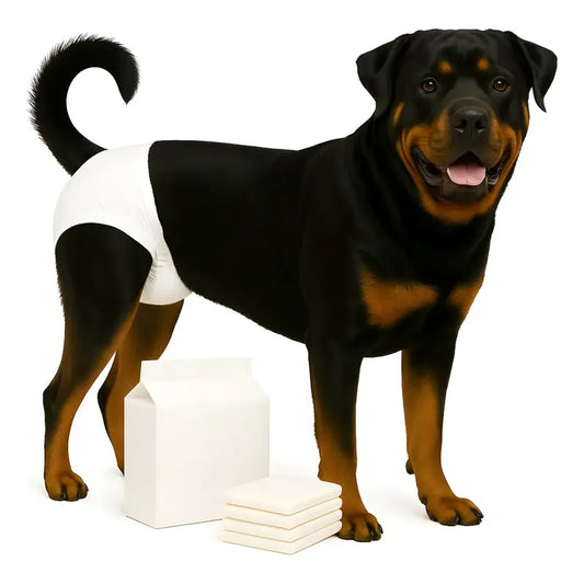 X10 Pañales Perros Desechables Incontinencia Pañales Gato Xl Blanco Hembra Xl 60 X 35 Cm