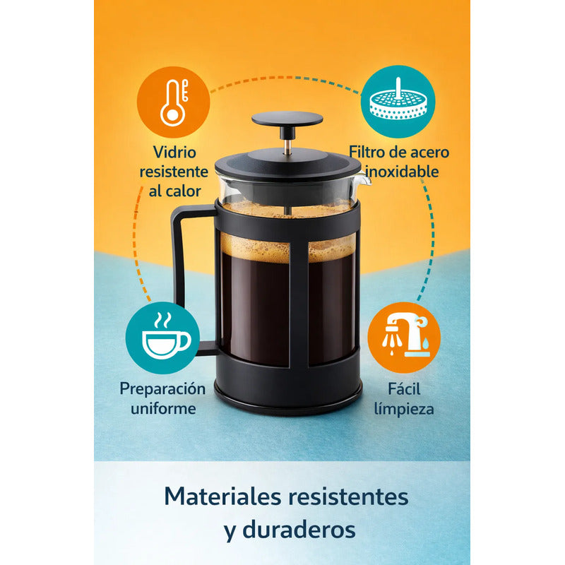 Cafetera Prensa Francesa Manual Cafe Prensa Francesa 600 Ml Acero