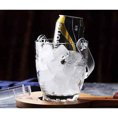 Hielera De Vidrio Con Pinzas Cubetas De Hielo Hielera Cubeta Tranparente Hielera Vidrio