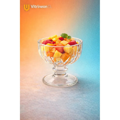 6 Copas Helado Vasos Vidrio Postre Dulces Transparente 200ml Set Copas Postre Vidrio 6 Piezas Helado Sundae Parfait Dessert Ice Cream Bowl 200ml Cristal Transparente Transparente