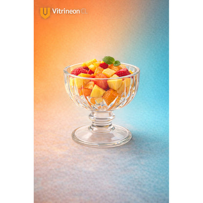 6 Copas Helado Vasos Vidrio Postre Dulces Transparente 200ml Set Copas Postre Vidrio 6 Piezas Helado Sundae Parfait Dessert Ice Cream Bowl 200ml Cristal Transparente Transparente