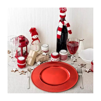 4 Plato Base Navideños Vajilla Navidad Juego De Platos 33cm