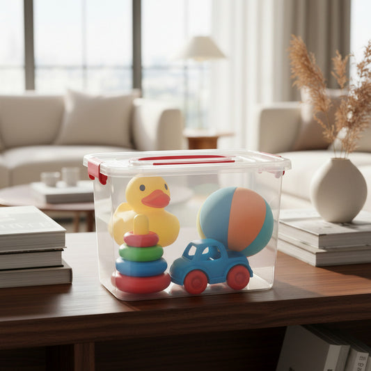 Caja Organizadora Transparente Aplilable Almacenamient 6.5 L Transparente Organizadora