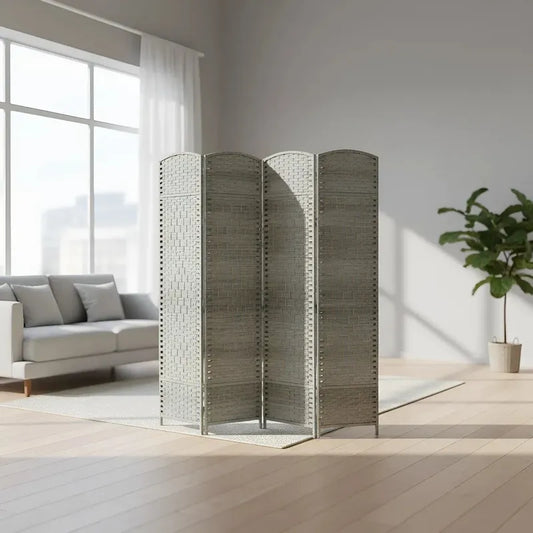 Biombo 180 Cm Minimalista Paneles Divisor Living Dormitorio Diseño Minimalista Plegable Gris Claro Estilo Nordico Tonalidad