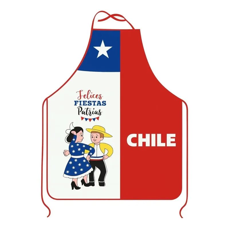 X2 Delantal Cocina Fechas Patrias Delantal Festivo Chile