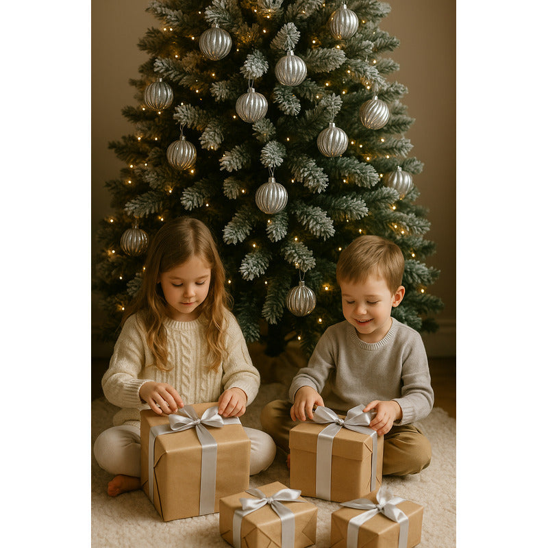 Vitrineon Cl Set8 Esferas12 5 Cm Premium Decoración Navidad